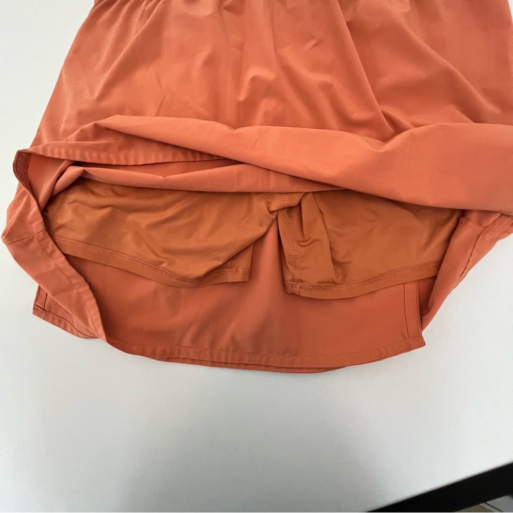 Patagonia Orange Sienna Clay Fleetworth Skort with Elastic Waist Size Large - Picture 7 of 7